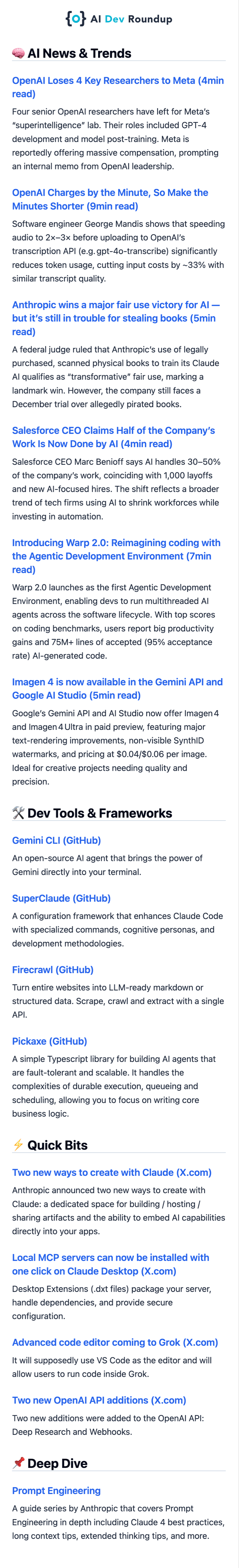 AI Dev Roundup